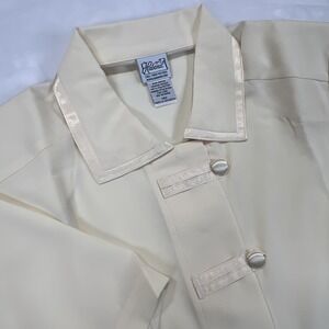 VTG Haband Mens Sz Medium Yellow‎ Short Sleeve Button Shirt. 100% Polyester